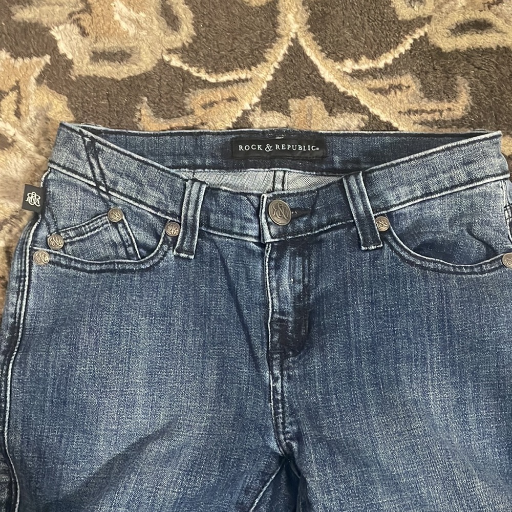 Rock & Republic Kasandra Flare Jeans size 2 M Stretch Great Condition R010353 - Picture 8 of 17